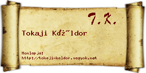 Tokaji Káldor névjegykártya